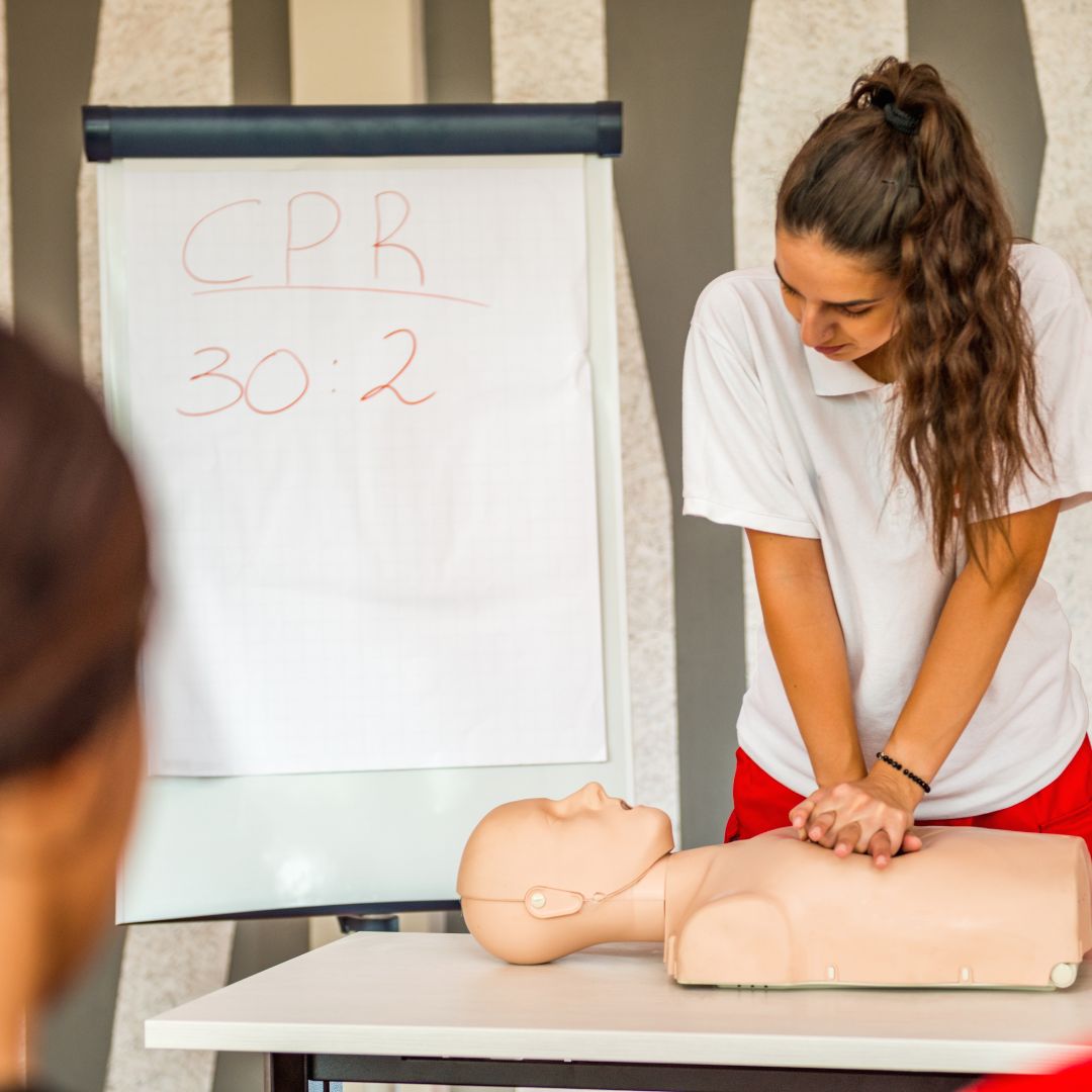 CPR training. 